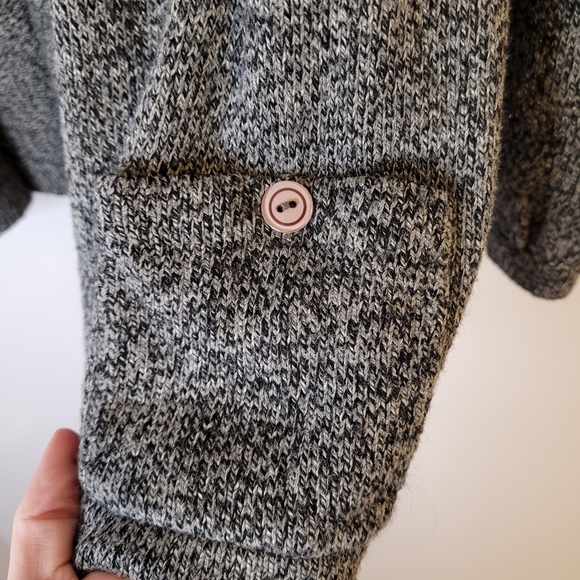 Grey Knit Dress Barn Cardigan (Large) - Picture 6 of 14